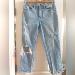 Girls Abercrombie Midrise Boyfriend Jeans